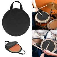 12 inch black drum bag oxford cloth material waterproof black dumb drum pad trainer practice drum carrying bag percussion instr