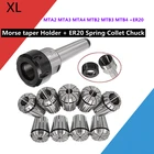 Цанговый патрон для фрезерного станка с ЧПУ MTA2, MTA3, MTA4, MTB2, MTB3, MTB4 держатель конуса Морзе, 13 шт.