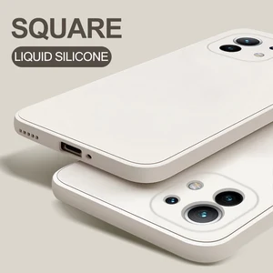 mi 11 mi11 lite ultra pro case square liquid silicone phone cover for xiaomi mi 11 ultra mi11 mi 11 lite mi 11t 11 t mi11t pro free global shipping