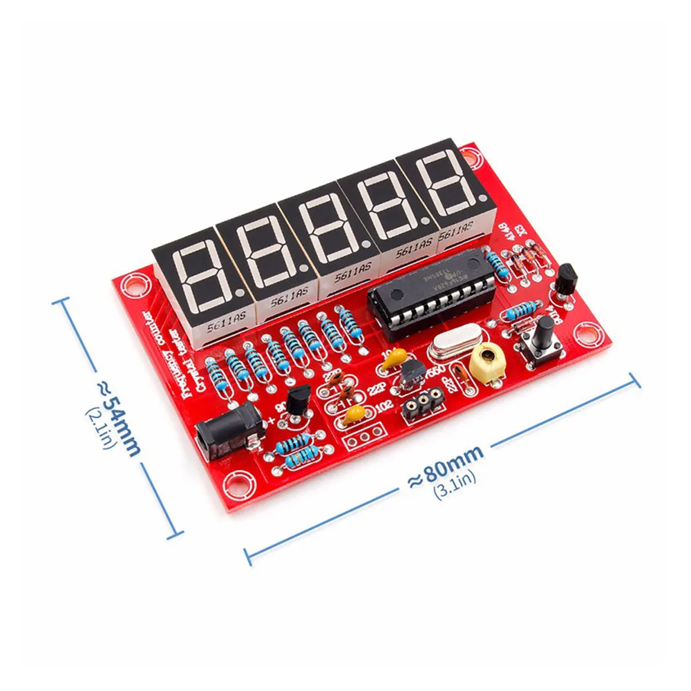1Hz-50MHz Crystal Oscillator Frequency Counter Tester DIY Kit 5 Digits High Precision LED Digital Meter Module | Инструменты