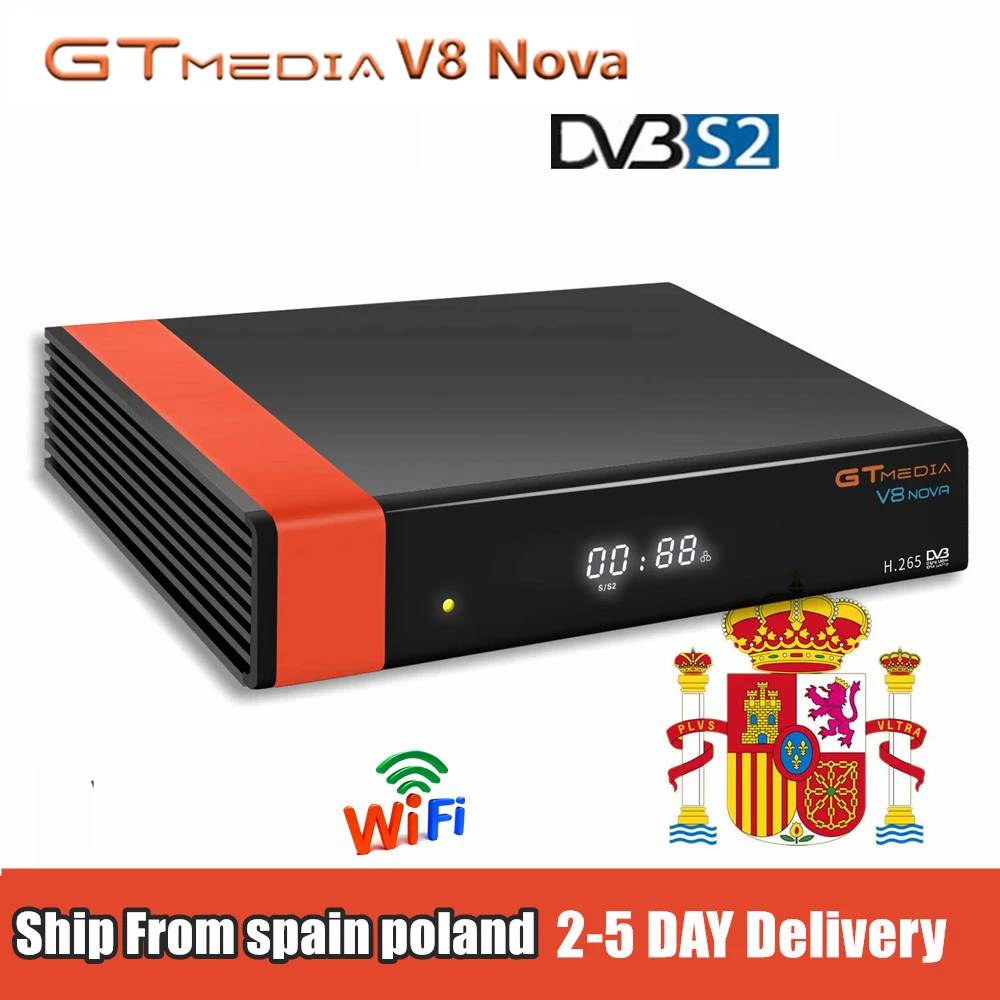 GTMEDIA V8 Nova DVB S2 Freesat спутниковый ТВ приемник FTA Встроенный Wi Fi H.265 поддержка доставка