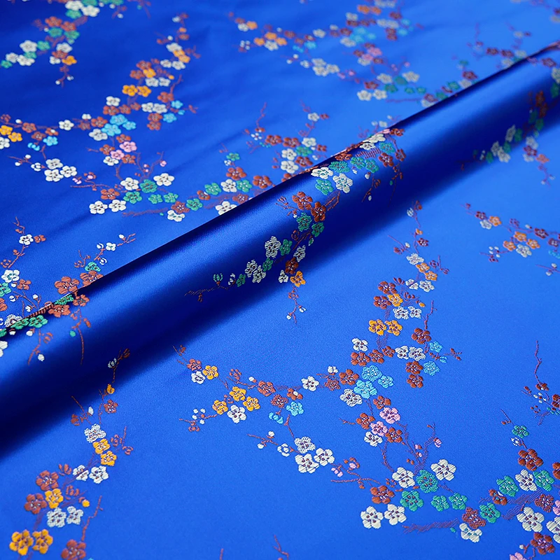 

Dress brocade fabric plum pattern satin fabric material for sewing DIY children clothing