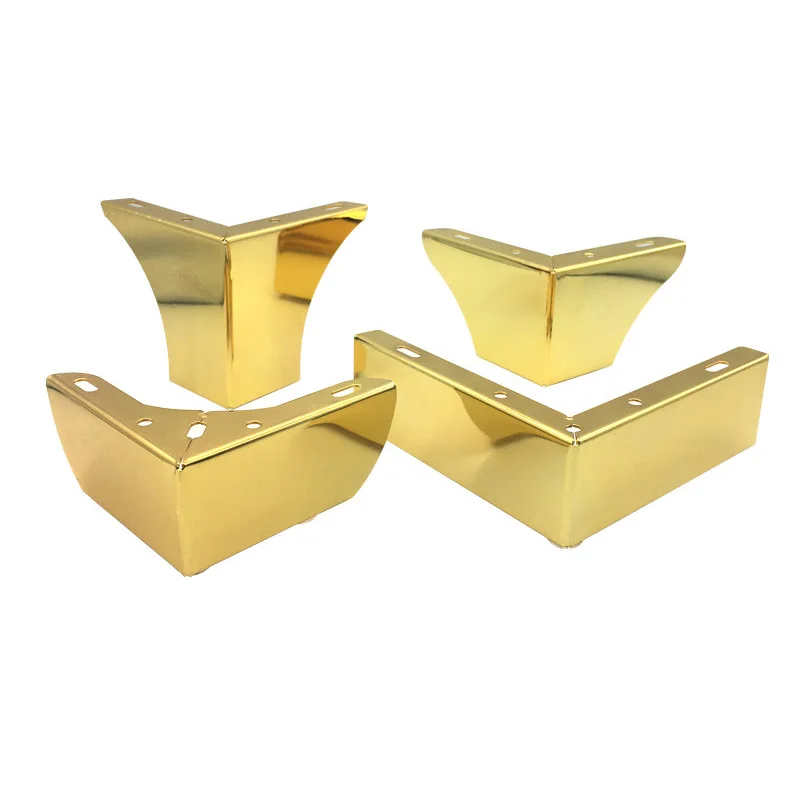 Прямые металлические ножки для мебели золотистые квадратные стола дивана