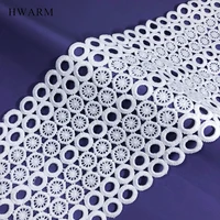 5yard high quality white african arts craft lace fabric ribbon 9rows of small circles 10cm sewing trim wedding dress accessories