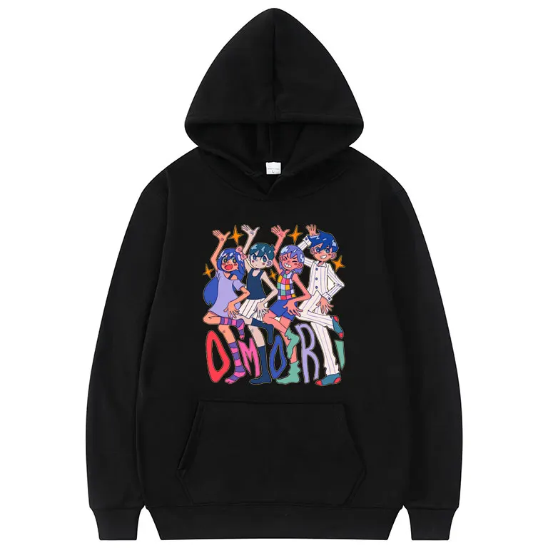 

cotton Cartoon Anime Kawaii Omori Graphics Print Hoodie Men Women Hip Hop Cute Hoodies Psychological Horror Rpg Game