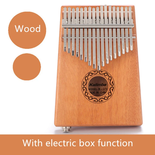 17 клавишный EQ Kalimba Электрический палец большой фортепиано встроенный пикап с 6 35