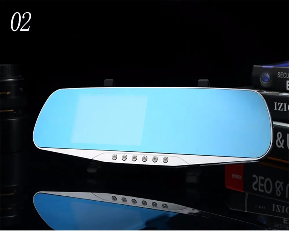 1080 HD Автомобильная Автомобильный Dvr двойной объектив заднего вида Зеркало 4 3