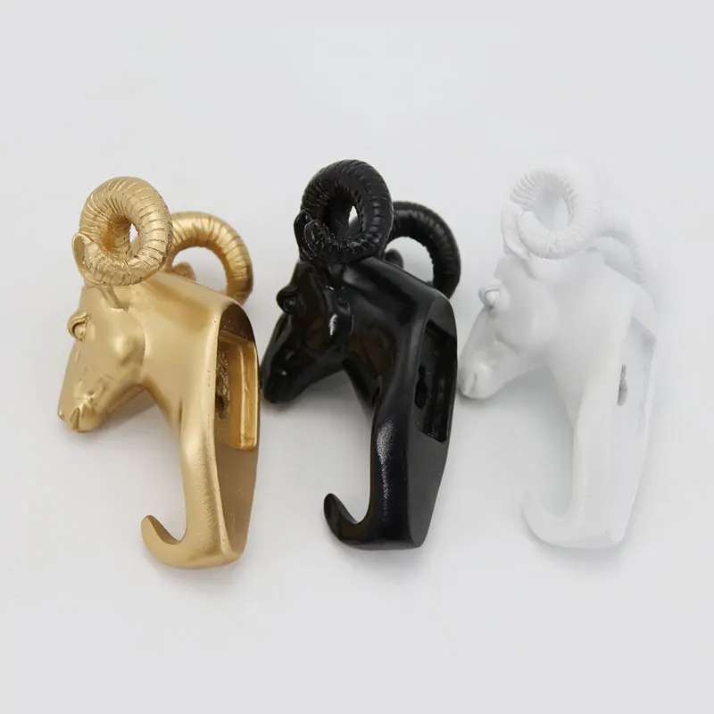 Креативные крючки в европейском стиле для хранения пальто с козьей головой