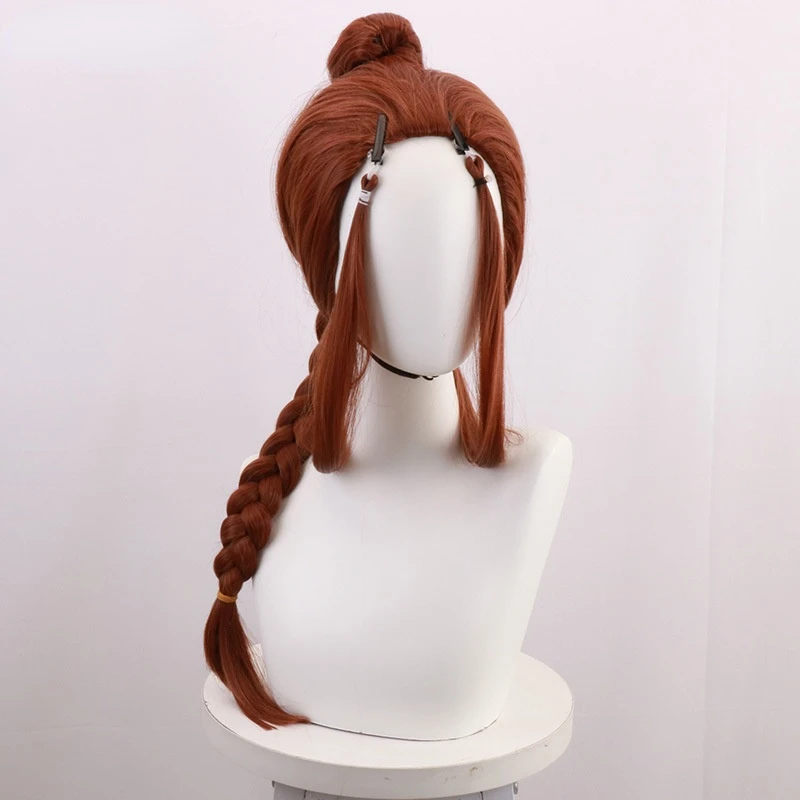 Парик Катары Аватар: Последний маг воздуха для косплея в стиле аниме, в комплекте с чепчиком для париков на Хэллоуине, карнавале и в качестве подарка на Рождество.