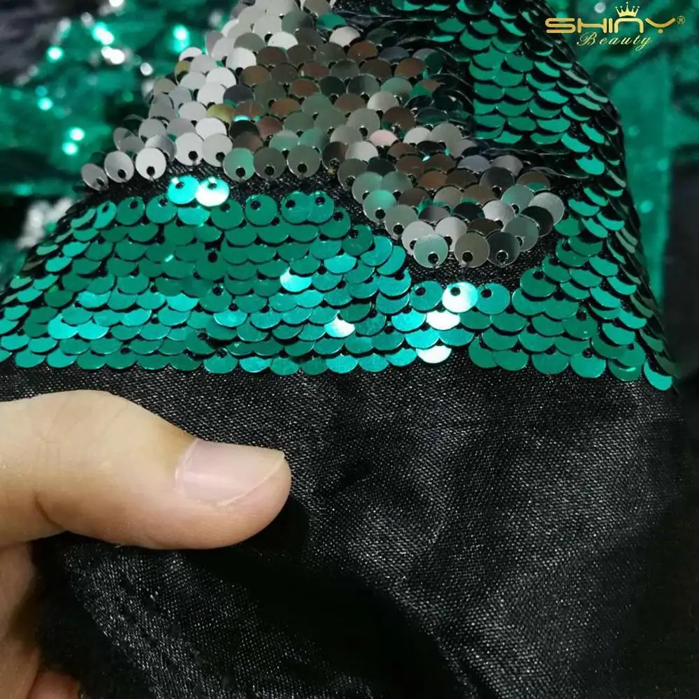 Sequin Curtains Green 2FTx8FT Prom Backgrounds Photo Curtain Backdrop Silver Sequin Backdrops Reversible-M191010 |