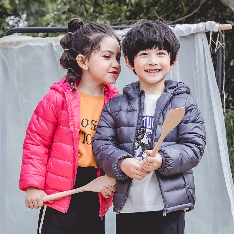 Новинка 2019 светильник ская зимняя легкая пуховая одежда для мальчиков и девочек