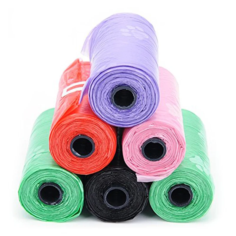 

Suministros Para Perros 10 Rolls Paw Printing Dog Poop Bag 15 Bags/ Roll Large Cat Waste Bags Doggie Perros Accesorios