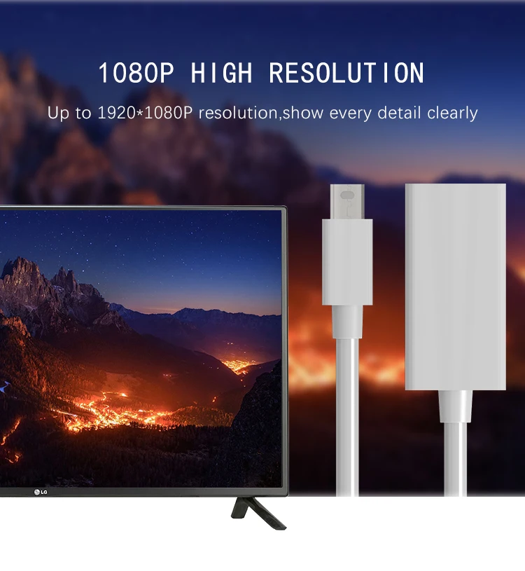 Мини кабель DP-HDMI адаптер Thunderbolt Mini display port to HDMI конвертер адаптер для Apple Mac Pro Air notebook