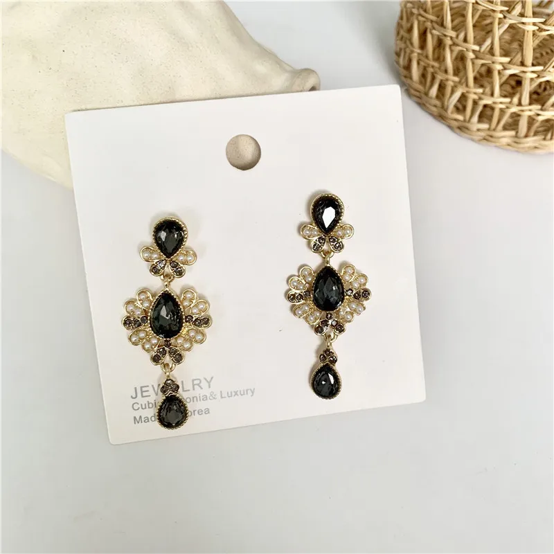 Женские серьги в стиле барокко винтажные изысканные классическом дворцовом с