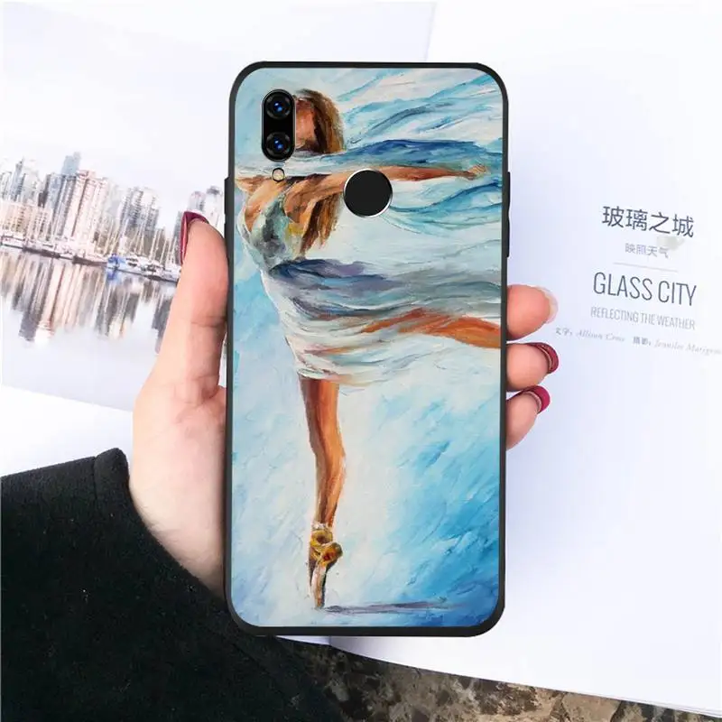 

Love Gymnastics Oil Painting Phone Cases For Huawei honor Mate P 10 20 30 40 Pro 10i 9 10 20 8 x Lite Luxury brand shell