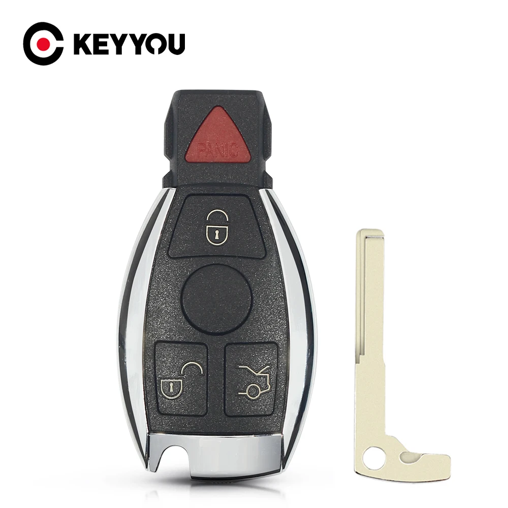 

KEYYOU Remote Car Key For Mercedes Benz BGA C E R S CL GL SL CLK SLK Year 2000+ Remote Key Fob 4 Buttons