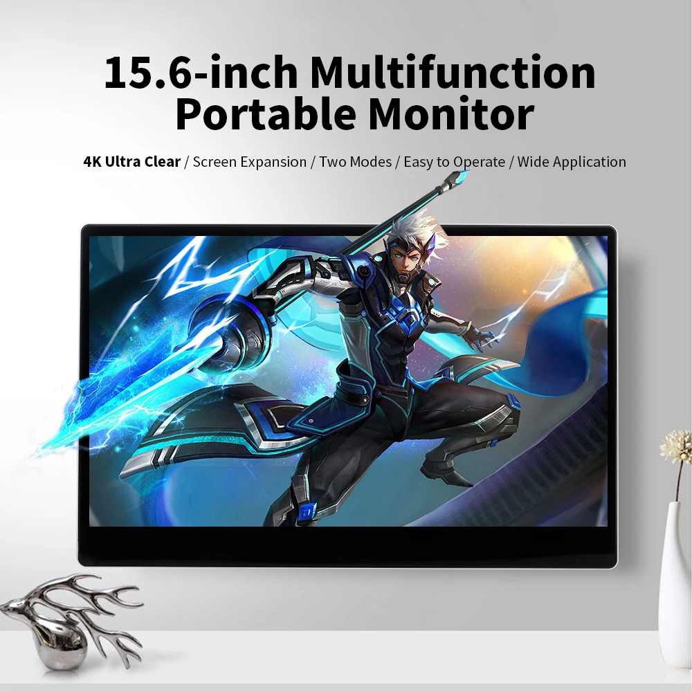 Arealer 4K портативный монитор 15,6 ''сенсорный экран светодиодный монитор ips экран расширения 3840 × 2160 портативный монитор для переключателя/PS4/xbox