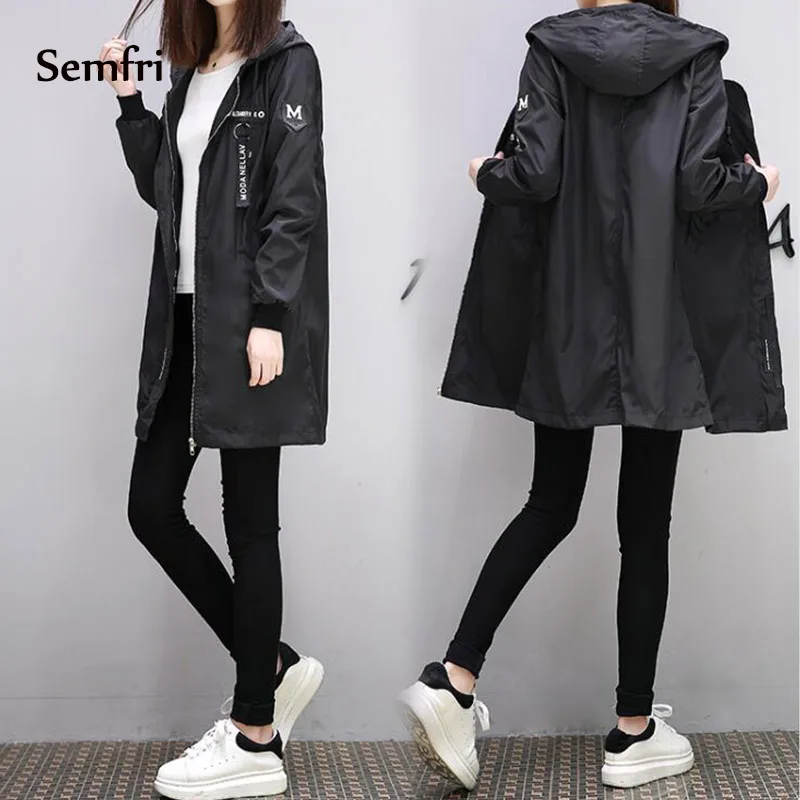 Semfri Jacket Women 2020 Autumn Winter Chaqueta Mujer Plus Size Slim Baseball Clothes K Pop Medium Length Windbreaker Coats