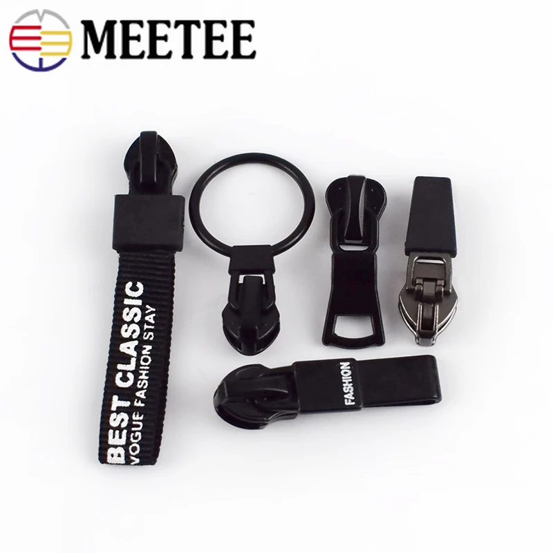 Meetee 10 шт. 5 # Нескользящие застежки молнии для водонепроницаемой обратной