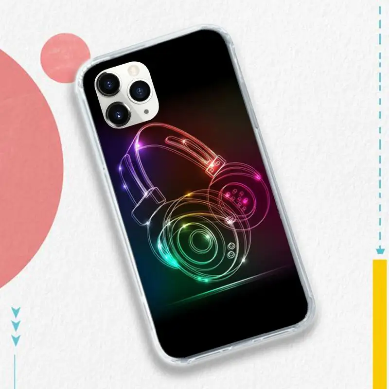 

cool Music gaming headset Phone Case for iPhone 11 12 pro XS MAX 8 7 6 6S Plus X 5S SE 2020 XR