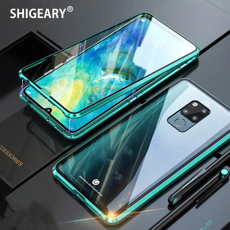 

Cases For Xiaomi Redmi Note 9 Pro Max Tempered Glass Cover with Magnetic Metal Frame & Screen Protectors for Xiomi Redmi 10X 4G