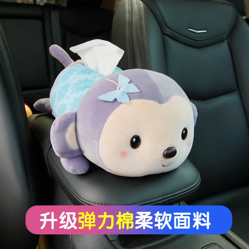 

Creative Fashion Car Armrest Box Tissue Box Car Use Paper Box Lovely Hanging Interior Car Accessories for Girls Decoration