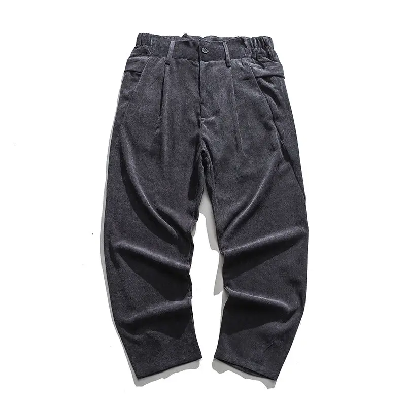 

2020 Autumn And Winter New Youth Popular Men's Loose Solid Color Corduroy Casual Pants Fashion All-match Straight-leg Pants
