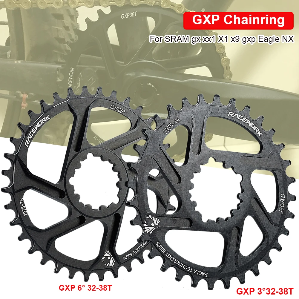 

Bike Chainring Direct Mount Single Speed 3mm 6mm Offset 32T 34T 36T 38T Bicycle Chain Ring for Sram 11/12S NX XX XO GX GXP11