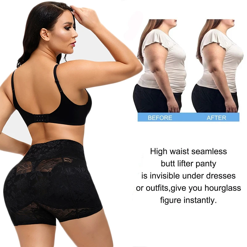 Утягивающие трусики с подкладкой для подтяжки ягодиц тренировочные высокой