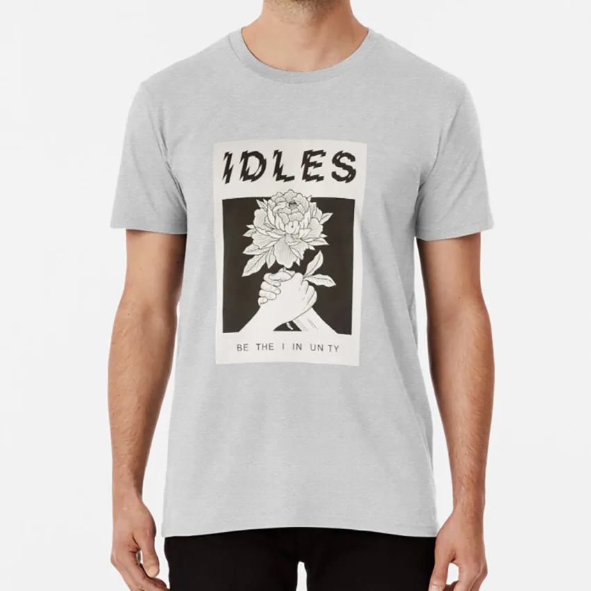 Серый IDLES-Be The Unity футболка idles be наклейка unity - Цвет: Серый