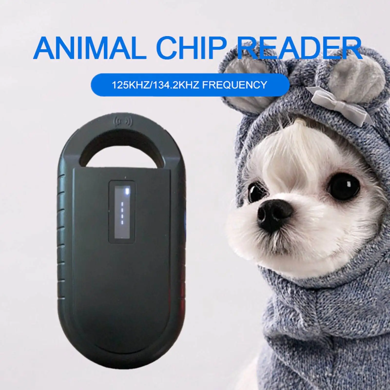 

Rechargeable Pet ID Reader Universal Digital Portable ISO 11784/11785 Handheld Pet Microchip Reader Scanner Tag for Cats Horse