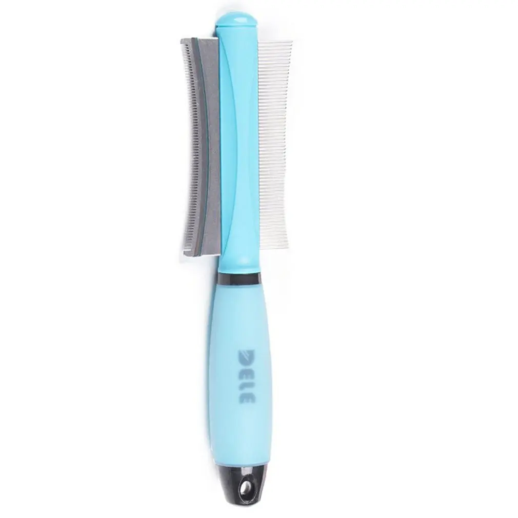 

Щетка для вычесывания домашних животных, двусторонняя расческа для удаления шерсти у кошек и собак, инструмент для ухода за кошками