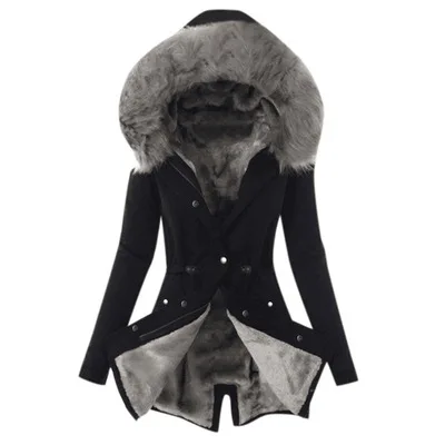 

rope wool collar New lady's pure color casual warm cotton-padded clothes