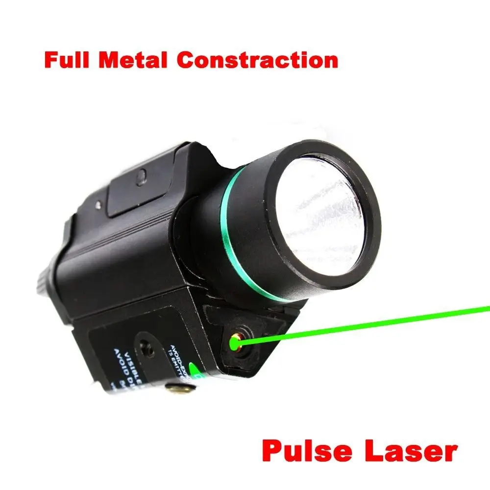 

Full Metal Green Laser Sight + 200LM LED Flashlight 20mm Mount for Pistol Rifle