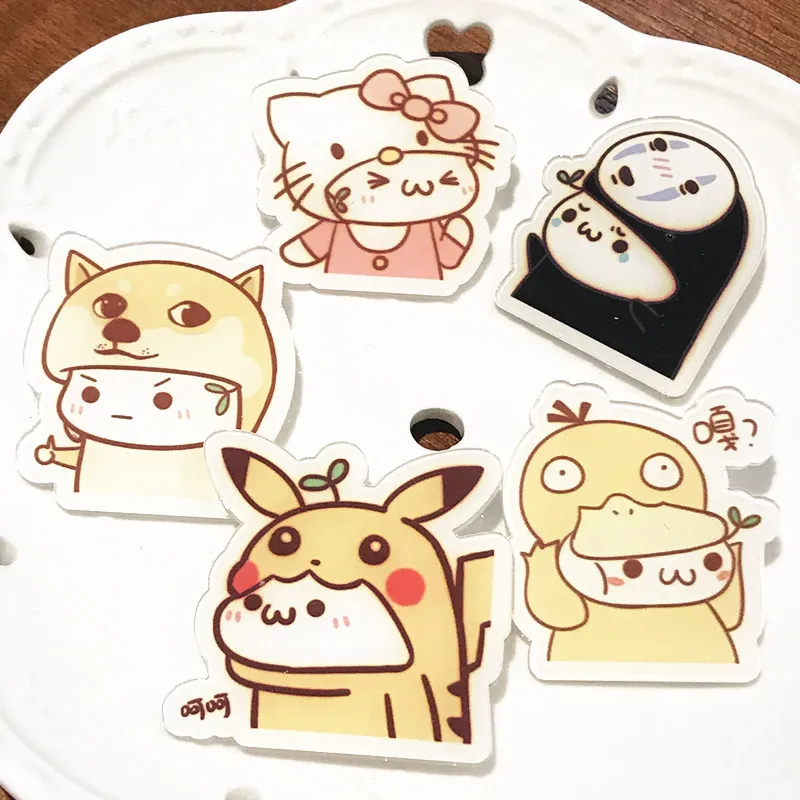 Набор из 5 предметов с изображением единорога милый мини-значок животных