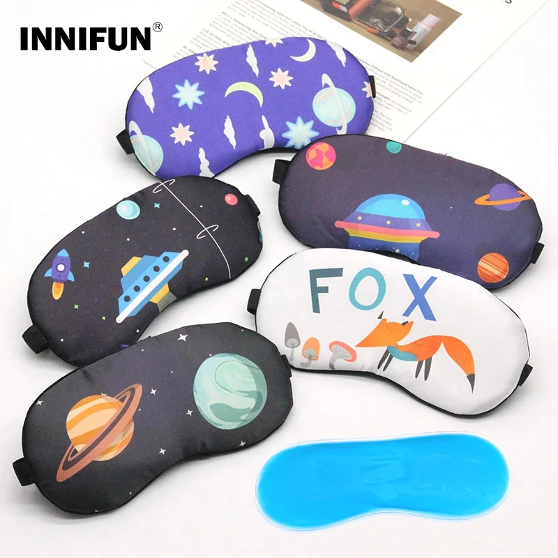 

Cartoon Cold Gel Mask Cotton Sleep Mask Sleeping Masks With Gel Cold Hot Compress Ice Bag Eye Patches Relieve Fatigue Eyes Relax