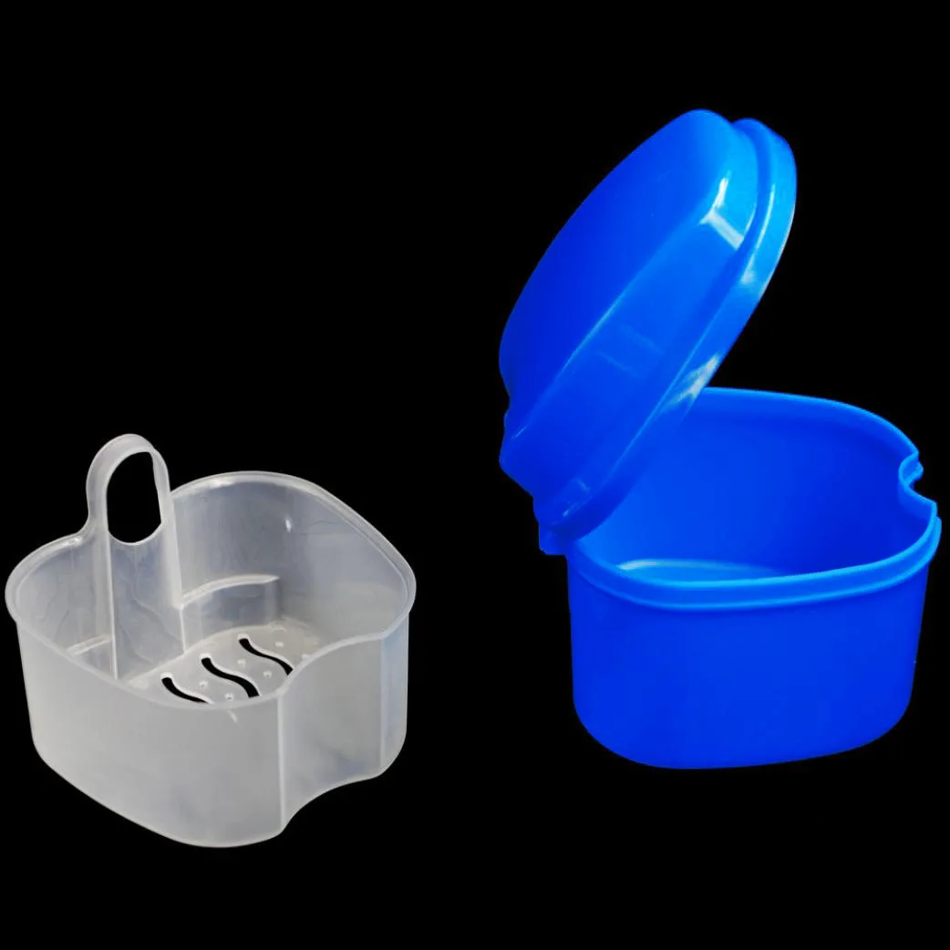 Denture Bath Box Case Dental False Teeth Storage with Hanging Net Container high quality home Accessories New | Дом и сад