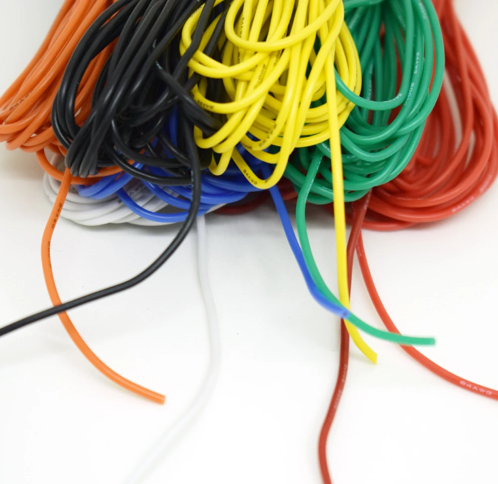 10 м/33 фута 24awg гибкий мягкий силиконовый провод оловянный медный