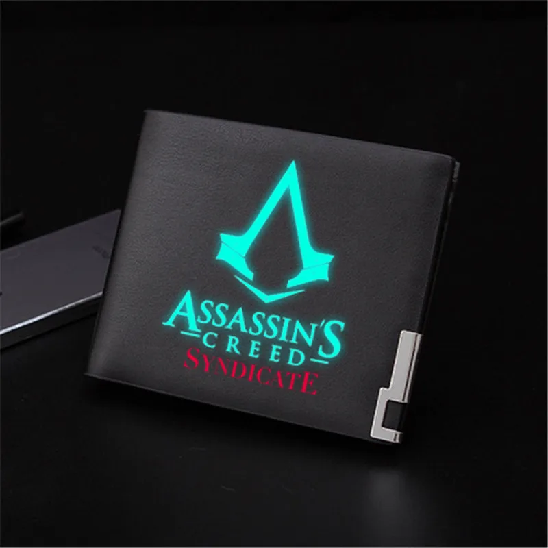 Новое поступление, кошелек для игры Assassins, черная светящаяся Сумочка унисекс, подарок для подростков, Модный стильный мужской кошелек из искусственной кожи - Color: Style6-S-Luminous