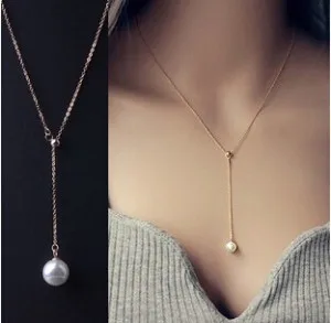 

2020 New Necklace Fashion Simple Beaded Three Single Imitation Pearl Necklace Jewelry Wholesale