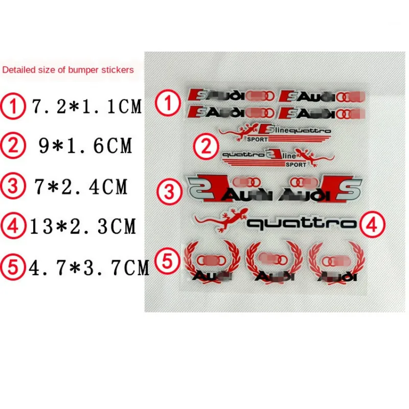 Автомобильные наклейки подходящие для Audi декоративные светоотражающие