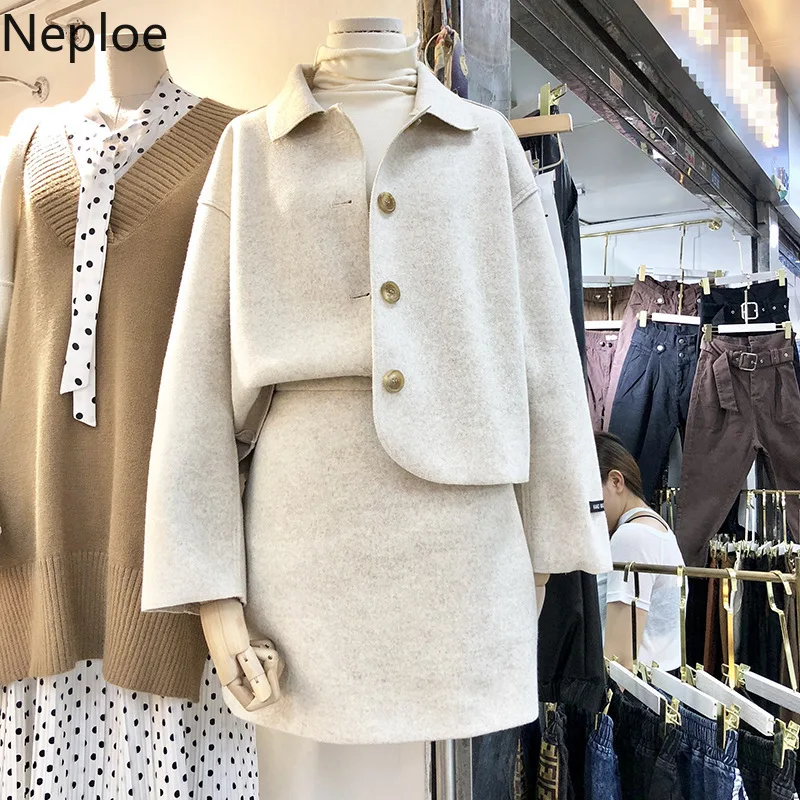 Neploe осень комплект из двух предметов Для женщин в Корейском стиле короткие