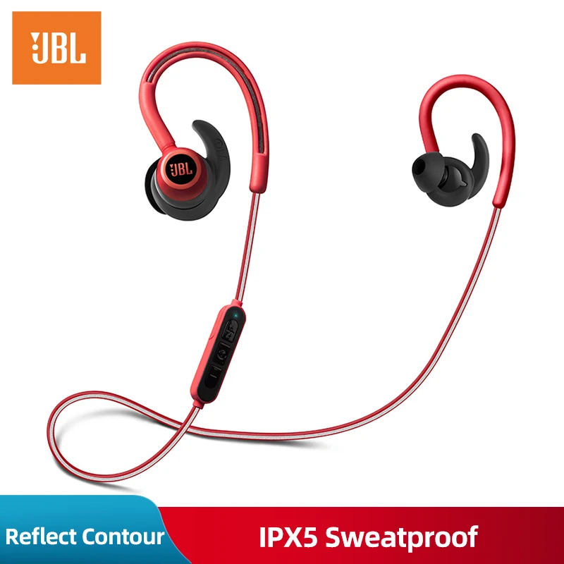 JBL Reflect Contour Bluetooth беспроводные наушники, стерео музыка, защита от пота, IPX5, с микрофоном, внутриканальное управление, наушники-вкладыши, спортивные наушники