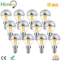 hcnew g45 edison sliver dripped globe led lamp e14 220v led dimmable filament bulb e12 110v decorative household light lamps