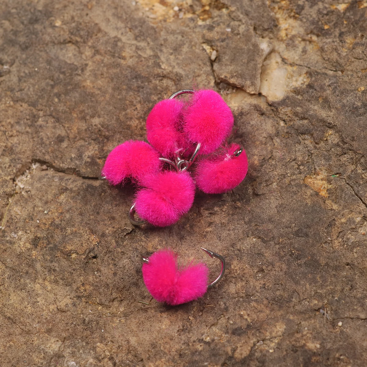 Wifreo 10 шт. 12 # яйцо Fly крюк ярко-розовые рыболовные крючки в виде мухи для ловли