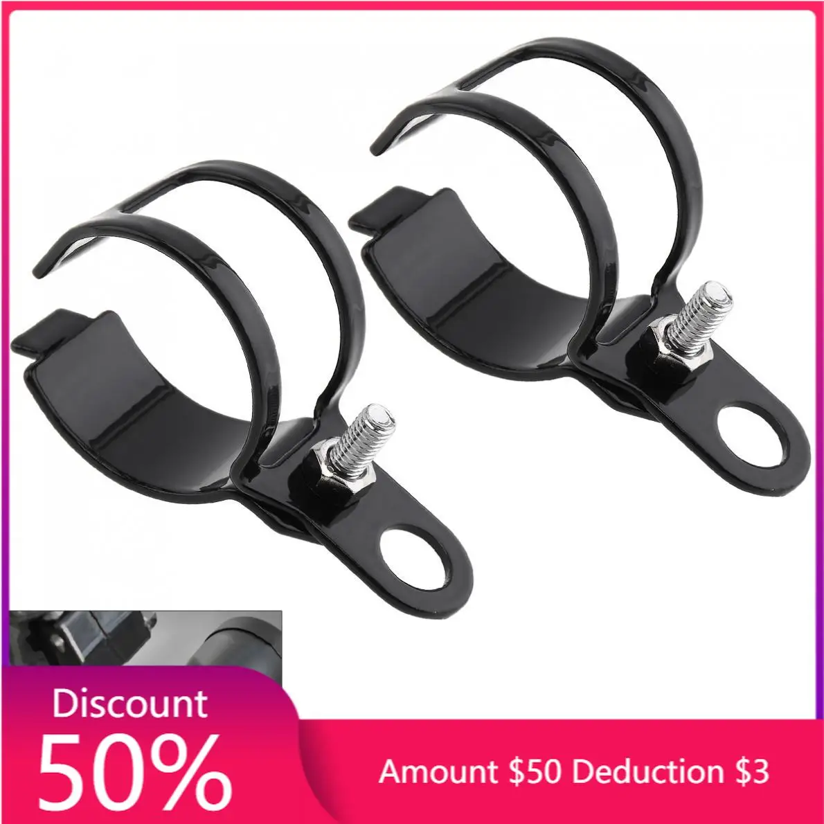 

2pcs 27-36 mm Motorcycle Mount Turn Signal Bracket Flasher Bracket Blinker Indicators Holder Fork Mount Clamp for ATV / Scoote