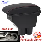 Автомобильный подлокотник для Suzuki Jimny, внутренний подлокотник 3USB со светодиодной подсветкой, специальный Модернизированный контейнер для хранения, автомобильные аксессуары 2005-2017