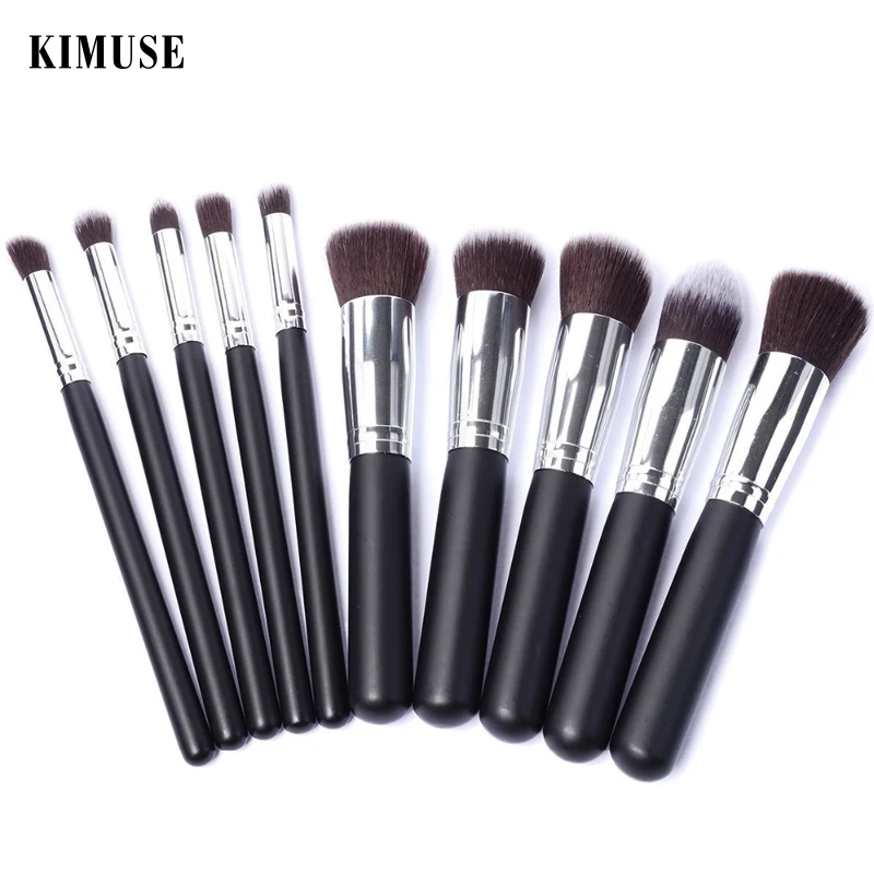 KIMUSE 10 шт. набор кистей для макияжа основа смешивание мощности тени век Контур