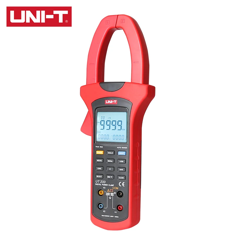Цифровой зажим UNI-T UT231/UT233 Power True RMS 9999 слов двойной дисплей ЖК-экран функция