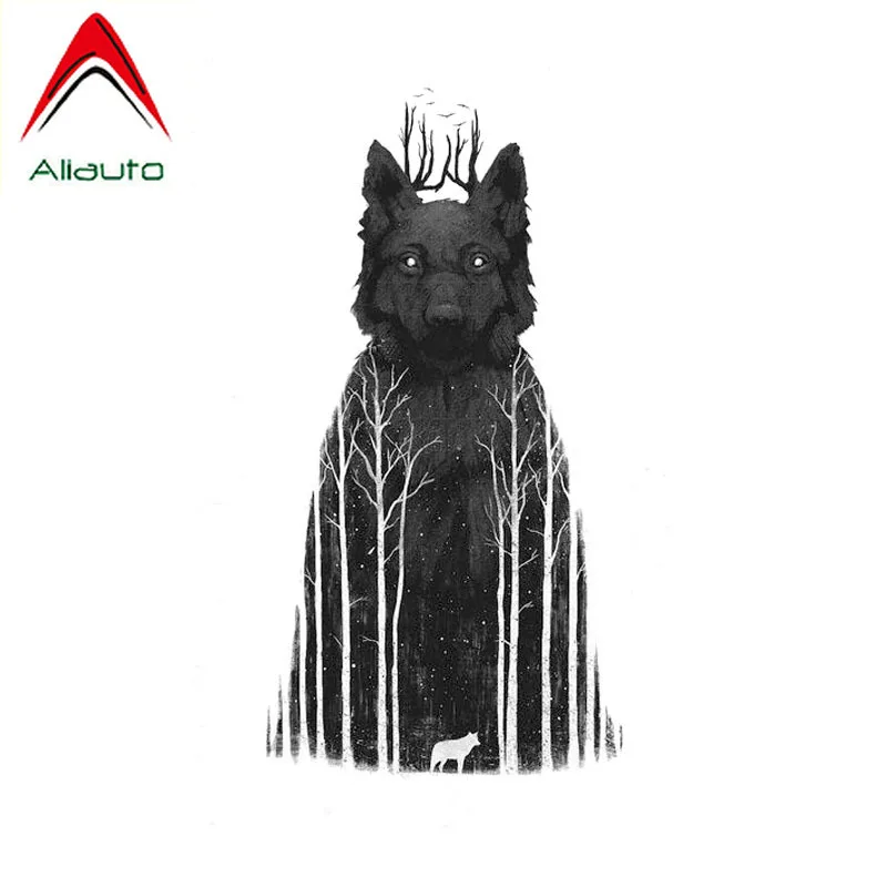 Aliauto креативная Автомобильная наклейка для мотоцикла этнический лес Wolf ПВХ